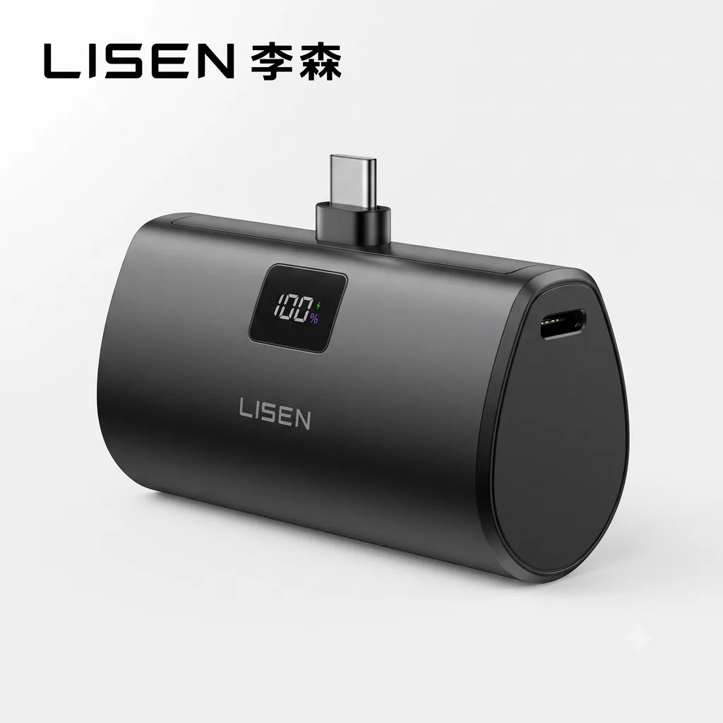 Pin dự phòng LISEN 6800mAh siêu nhỏ gọn, sạc nhanh 22.5W, LISEN - 2E450 / P106 thực tế Pin dự phòng LISEN 6800mAh siêu nhỏ gọn, sạc nhanh 22.5W, LISEN - 2E450 / P106 - Góc chụp chi tiết thực tế 6