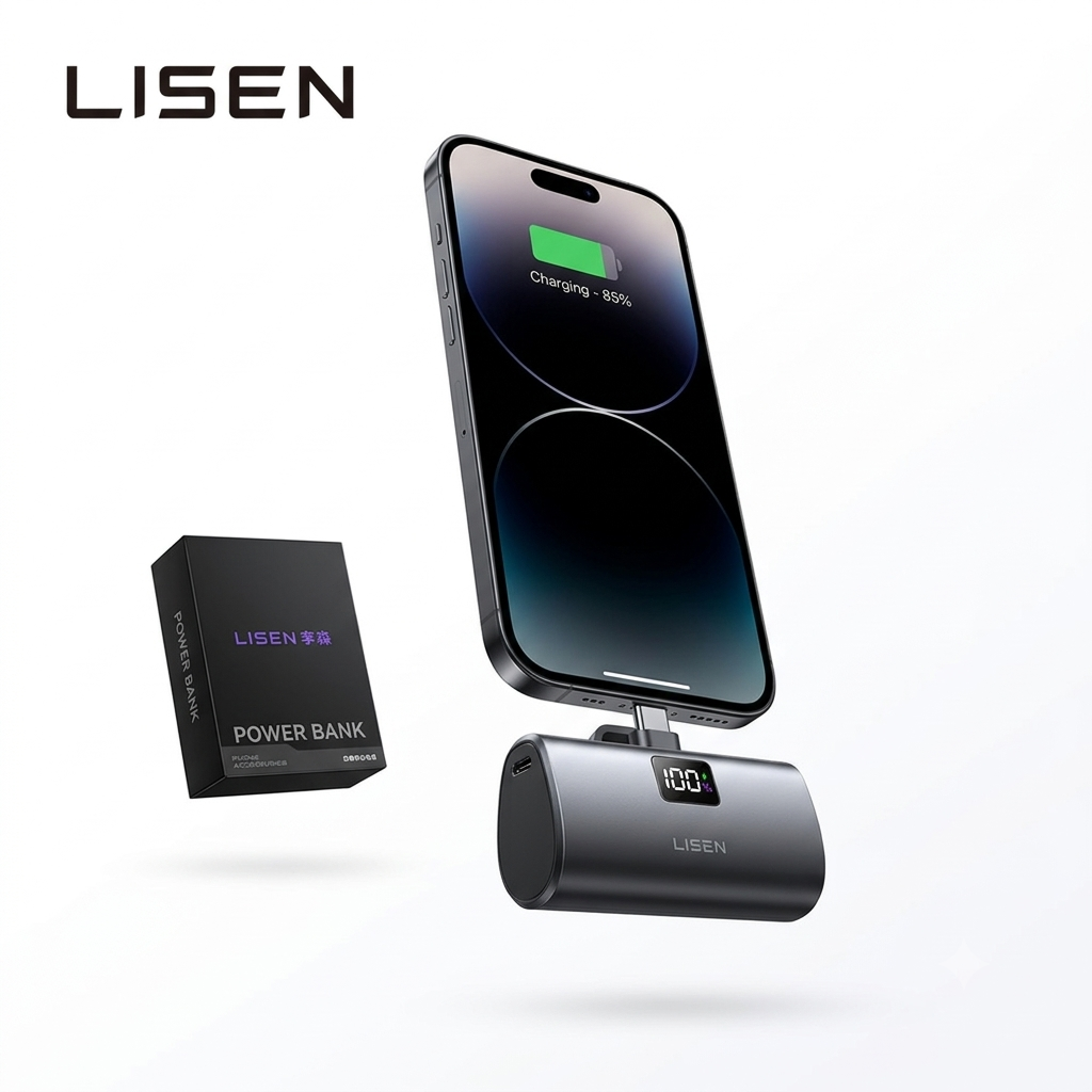 Pin dự phòng LISEN 6800mAh siêu nhỏ gọn, sạc nhanh 22.5W, LISEN - 2E450 / P106 chính hãng Pin dự phòng LISEN 6800mAh siêu nhỏ gọn, sạc nhanh 22.5W, LISEN - 2E450 / P106 - Thiết kế ngoại quan thực tế chính hãng tại Hiếu Tạp Hóa