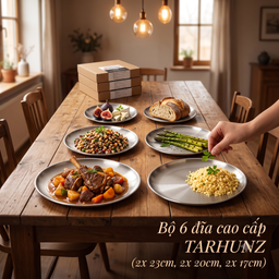 Bộ 6 đĩa inox cao cấp TARHUNZ
