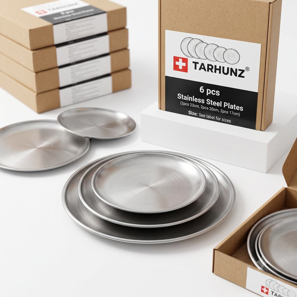 Bộ 6 đĩa inox cao cấp TARHUNZ