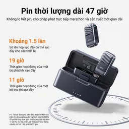 Bộ Mic thu âm không dây UGREEN MIC6 (2TX + 1RX + 1 Charging case )