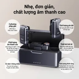 Bộ Mic thu âm không dây UGREEN MIC6 (2TX + 1RX + 1 Charging case )