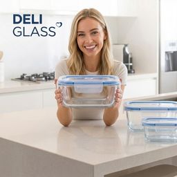 Bộ 3 Hộp Thủy Tinh Cường Lực Đựng Thực Phẩm DELI GLASS (360ml - 630ml - 1030ml)