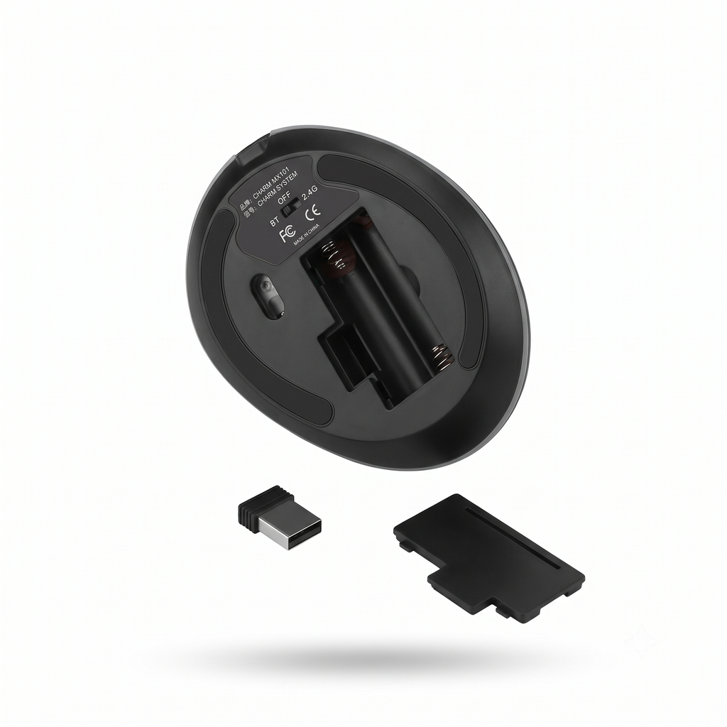Chuột Bluetooth công thái học RICHTECH - MX101 , chuột yên lặng, 3200 DPI, led RGD thực tế Chuột Bluetooth công thái học RICHTECH - MX101 , chuột yên lặng, 3200 DPI, led RGD - Góc chụp chi tiết thực tế 10