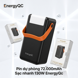 Pin dự phòng khủng long 72.000mAh hãng EnergyQC sạc nhanh 130W