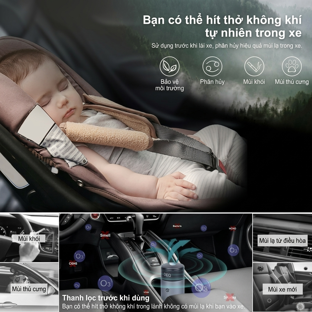 Máy lọc không khí di động cho xe hơi hãng DGQ, khử mùi ô tô ko cần lõi lọc,hàng Amazon thực tế Máy lọc không khí di động cho xe hơi hãng DGQ, khử mùi ô tô ko cần lõi lọc,hàng Amazon - Góc chụp chi tiết thực tế 4