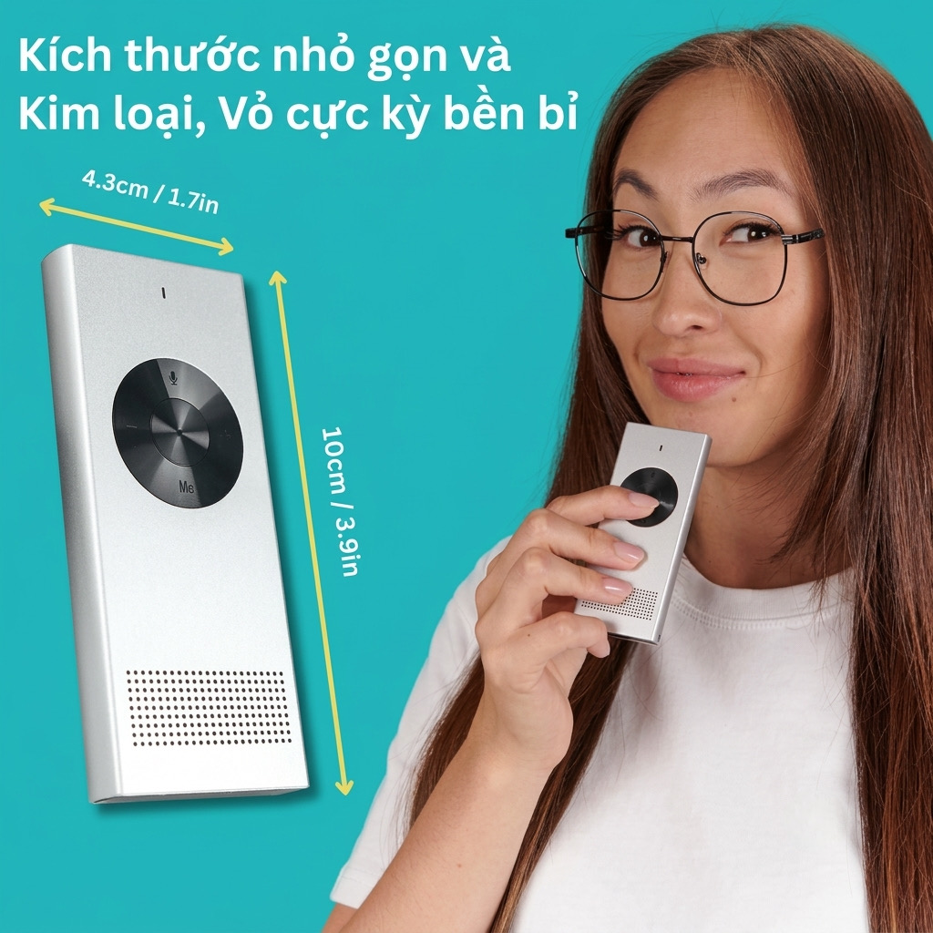 Máy phiên dịch cầm tay thông minh ENENCE, hàng Ebay Mỹ, dịch thời gian thực. thực tế Máy phiên dịch cầm tay thông minh ENENCE, hàng Ebay Mỹ, dịch thời gian thực. - Góc chụp chi tiết thực tế 9