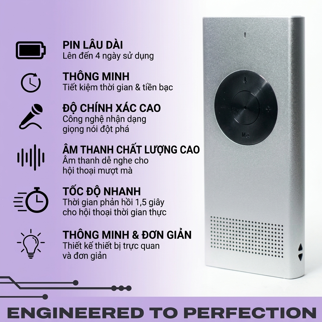 Máy phiên dịch cầm tay thông minh ENENCE, hàng Ebay Mỹ, dịch thời gian thực. thực tế Máy phiên dịch cầm tay thông minh ENENCE, hàng Ebay Mỹ, dịch thời gian thực. - Góc chụp chi tiết thực tế 8