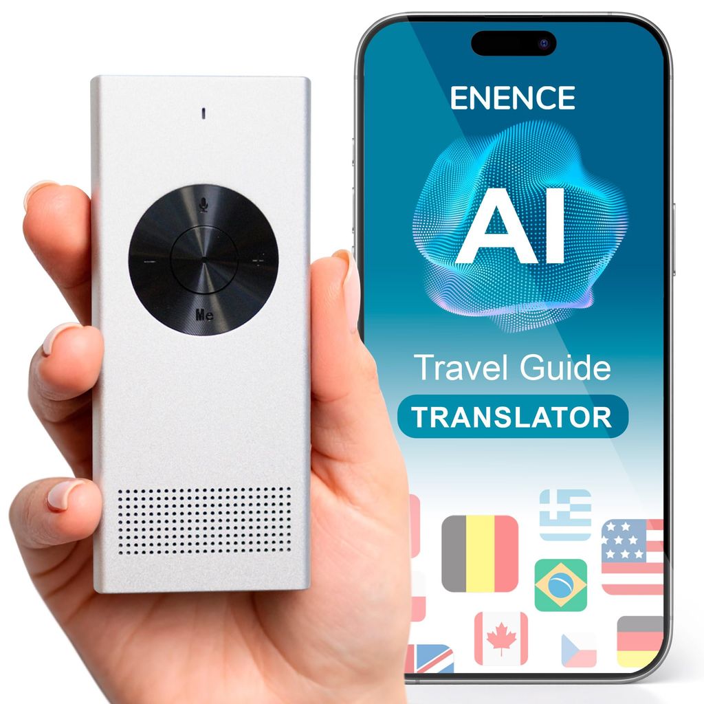 Máy phiên dịch cầm tay thông minh ENENCE, hàng Ebay Mỹ, dịch thời gian thực. thực tế Máy phiên dịch cầm tay thông minh ENENCE, hàng Ebay Mỹ, dịch thời gian thực. - Góc chụp chi tiết thực tế 7