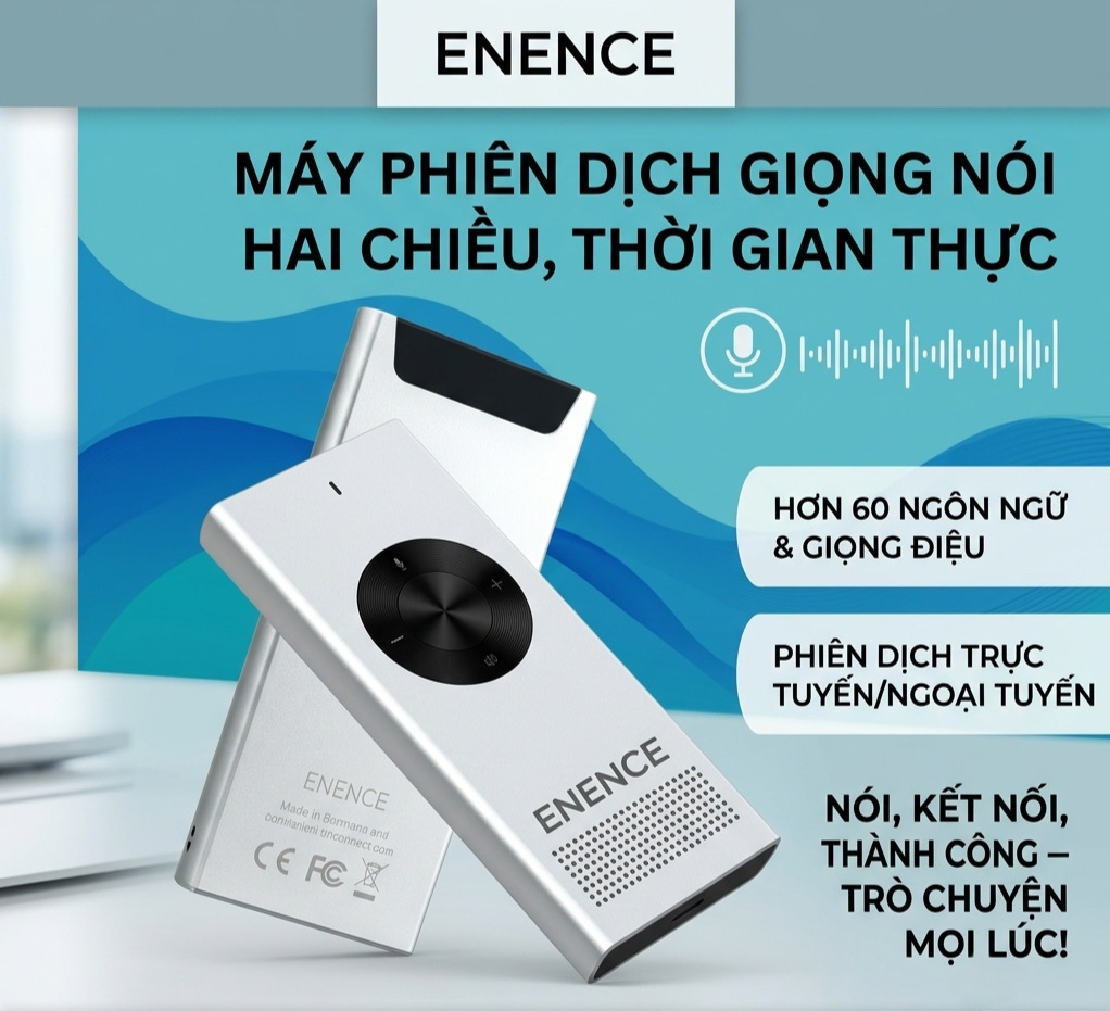 Máy phiên dịch cầm tay thông minh ENENCE, hàng Ebay Mỹ, dịch thời gian thực. thực tế Máy phiên dịch cầm tay thông minh ENENCE, hàng Ebay Mỹ, dịch thời gian thực. - Góc chụp chi tiết thực tế 11