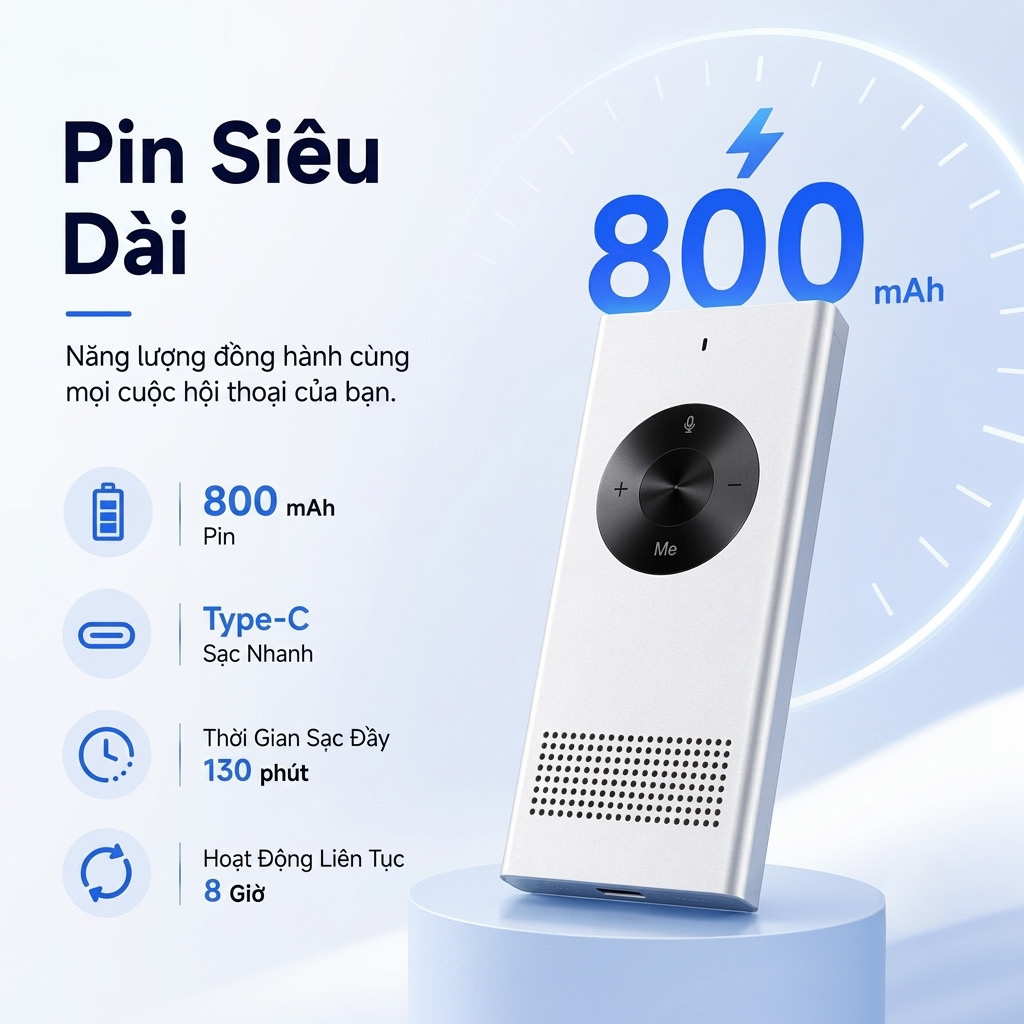 Máy phiên dịch cầm tay thông minh ENENCE, hàng Ebay Mỹ, dịch thời gian thực. thực tế Máy phiên dịch cầm tay thông minh ENENCE, hàng Ebay Mỹ, dịch thời gian thực. - Góc chụp chi tiết thực tế 5