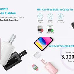 Pin dự phòng 20.000mAh Anker Zolo A1681 sạc nhanh 30W tích hợp 2 cáp 1L 1C - H…