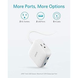 Ổ cắm điện đa năng A9121 (ổ vuông - không hộp) - hàng nhà máy Anker