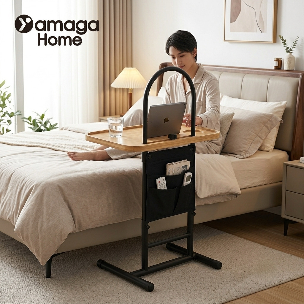 Bàn Di Động Đa Năng YAMAGA HOME (Kê Đầu Giường, Sofa, Bồn Tắm) thực tế Bàn Di Động Đa Năng YAMAGA HOME (Kê Đầu Giường, Sofa, Bồn Tắm) - Góc chụp chi tiết thực tế 8