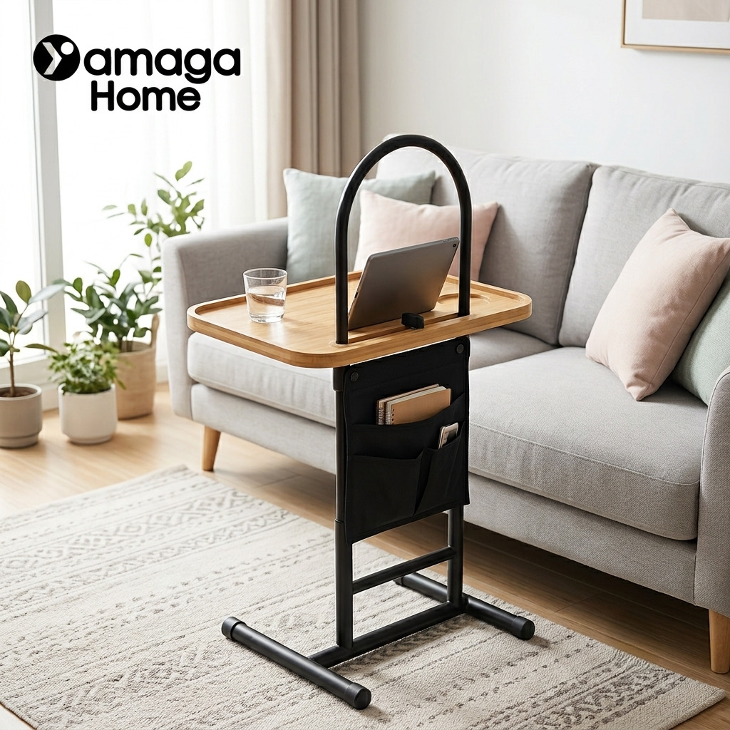 Bàn Di Động Đa Năng YAMAGA HOME (Kê Đầu Giường, Sofa, Bồn Tắm) thực tế Bàn Di Động Đa Năng YAMAGA HOME (Kê Đầu Giường, Sofa, Bồn Tắm) - Góc chụp chi tiết thực tế 5
