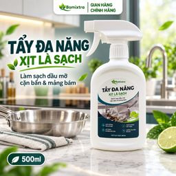 ￼Xịt Tẩy Đa Năng Bomixtra 500ml (Kèm Hộp) - Tẩy Rửa Dầu Mỡ Nhà Bếp, Đồ Inox &…