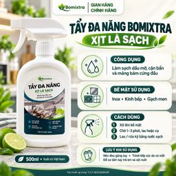 ￼Xịt Tẩy Đa Năng Bomixtra 500ml (Kèm Hộp) - Tẩy Rửa Dầu Mỡ Nhà Bếp, Đồ Inox &…