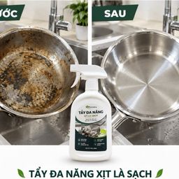 ￼Xịt Tẩy Đa Năng Bomixtra 500ml (Kèm Hộp) - Tẩy Rửa Dầu Mỡ Nhà Bếp, Đồ Inox &…