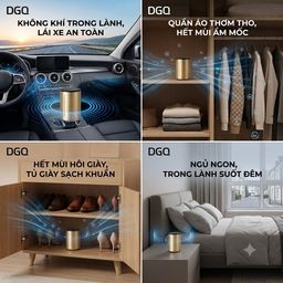 Máy khử mùi & diệt khuẩn IP ION thông minh DGQ - D2 (Hộp ngắn), dùng cho xe hơ…