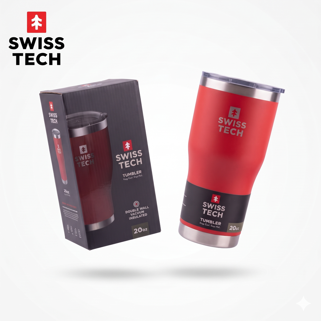 Ly Cốc Giữ Nhiệt SWISS TECH Tumbler 20oz (~591ml) Thép Không Gỉ 18/8 Cao Cấp thực tế Ly Cốc Giữ Nhiệt SWISS TECH Tumbler 20oz (~591ml) Thép Không Gỉ 18/8 Cao Cấp - Góc chụp chi tiết thực tế 5