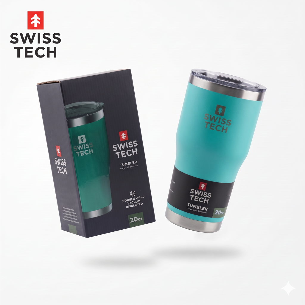 Ly Cốc Giữ Nhiệt SWISS TECH Tumbler 20oz (~591ml) Thép Không Gỉ 18/8 Cao Cấp thực tế Ly Cốc Giữ Nhiệt SWISS TECH Tumbler 20oz (~591ml) Thép Không Gỉ 18/8 Cao Cấp - Góc chụp chi tiết thực tế 7