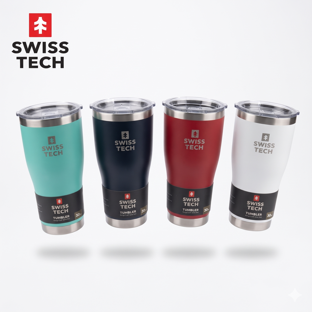 Ly Cốc Giữ Nhiệt SWISS TECH Tumbler 30oz (~887ml) Thép Không Gỉ 18/8 Dung Tích Lớn chính hãng Ly Cốc Giữ Nhiệt SWISS TECH Tumbler 30oz (~887ml) Thép Không Gỉ 18/8 Dung Tích Lớn - Thiết kế ngoại quan thực tế chính hãng tại Hiếu Tạp Hóa