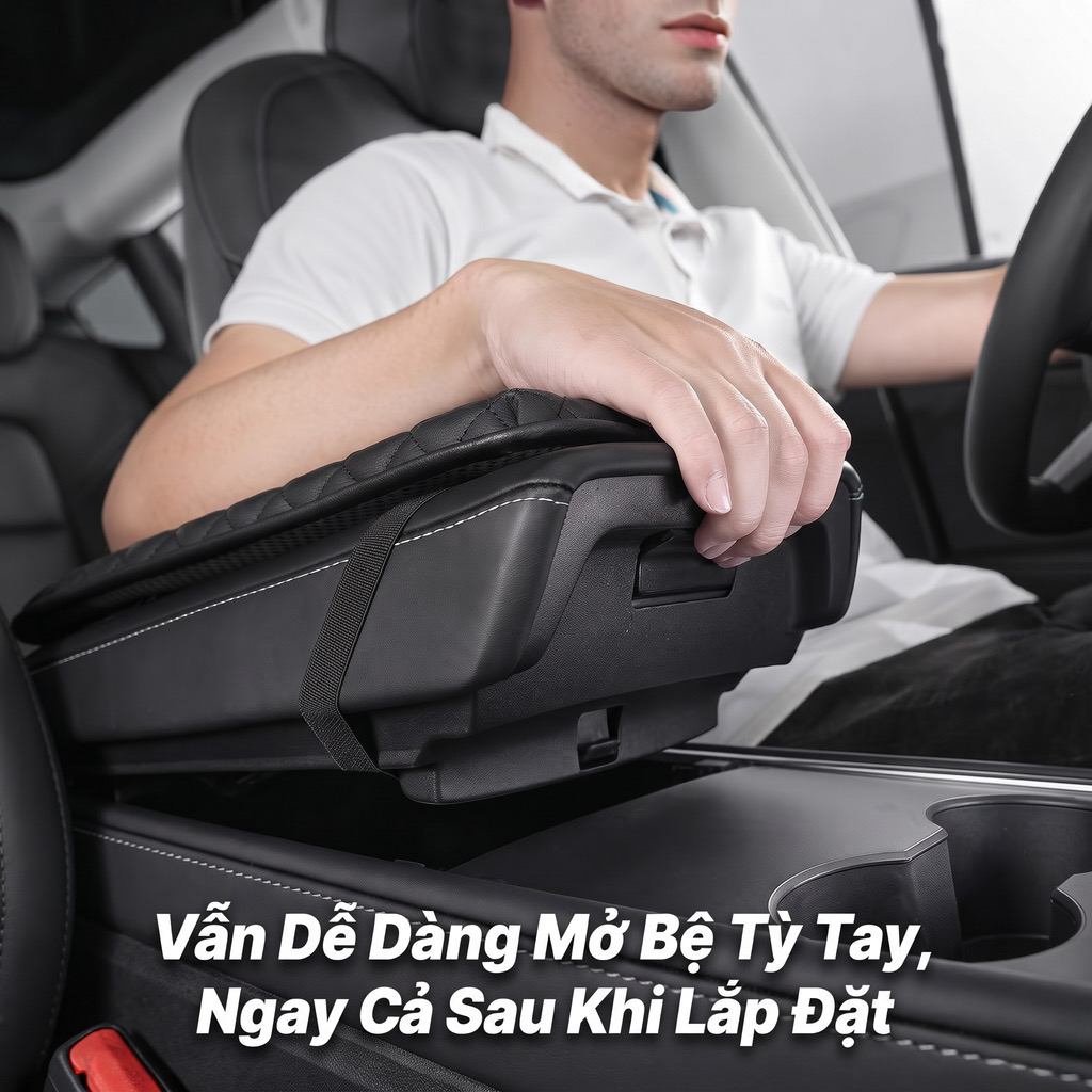 Tấm Đệm Bệ Tì Tay Bằng Da Cao Cấp Cho Xe Hơi JOYTUTUS (Chống Mỏi Khuỷu Tay) thực tế Tấm Đệm Bệ Tì Tay Bằng Da Cao Cấp Cho Xe Hơi JOYTUTUS (Chống Mỏi Khuỷu Tay) - Góc chụp chi tiết thực tế 6