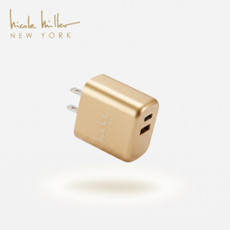 Combo Củ sạc + 2 dây cáp có MFI hãng Nicole Miller New York, sạc 2 cổng + cáp…