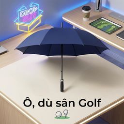 Ô dù sân Golf cán dài che mưa nắng, chống lật cao cấp (bản 2025)