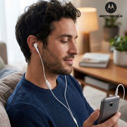 Tai nghe dây chân 3.5mm Motorola - dùng được máy tính , điện thoại , laptop.