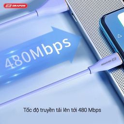 Dây cáp sạc iPhone Drapow CS01 , Chân A to L , chất liệu cao su non
