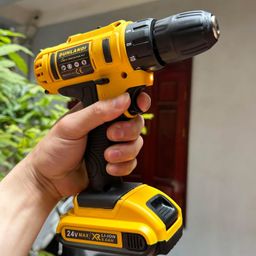 Bộ Máy khoan & vặn vít không dây hãng DUNLANDI , 2 pin rời, kèm hộp full phụ k…