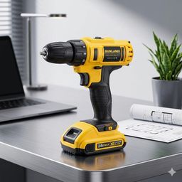 Bộ Máy khoan & vặn vít không dây hãng DUNLANDI , 2 pin rời, kèm hộp full phụ kiện & mũi