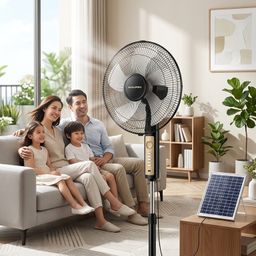 Quạt cây tích điện,năng lượng mặt trời Nanjiren, kèm Panel NLTM, cắm điện 220v…