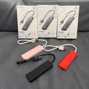 Hub 4 in 1 hãng BYEASY chuyển đổi USB 3.0 liền cáp USB - màu Đen