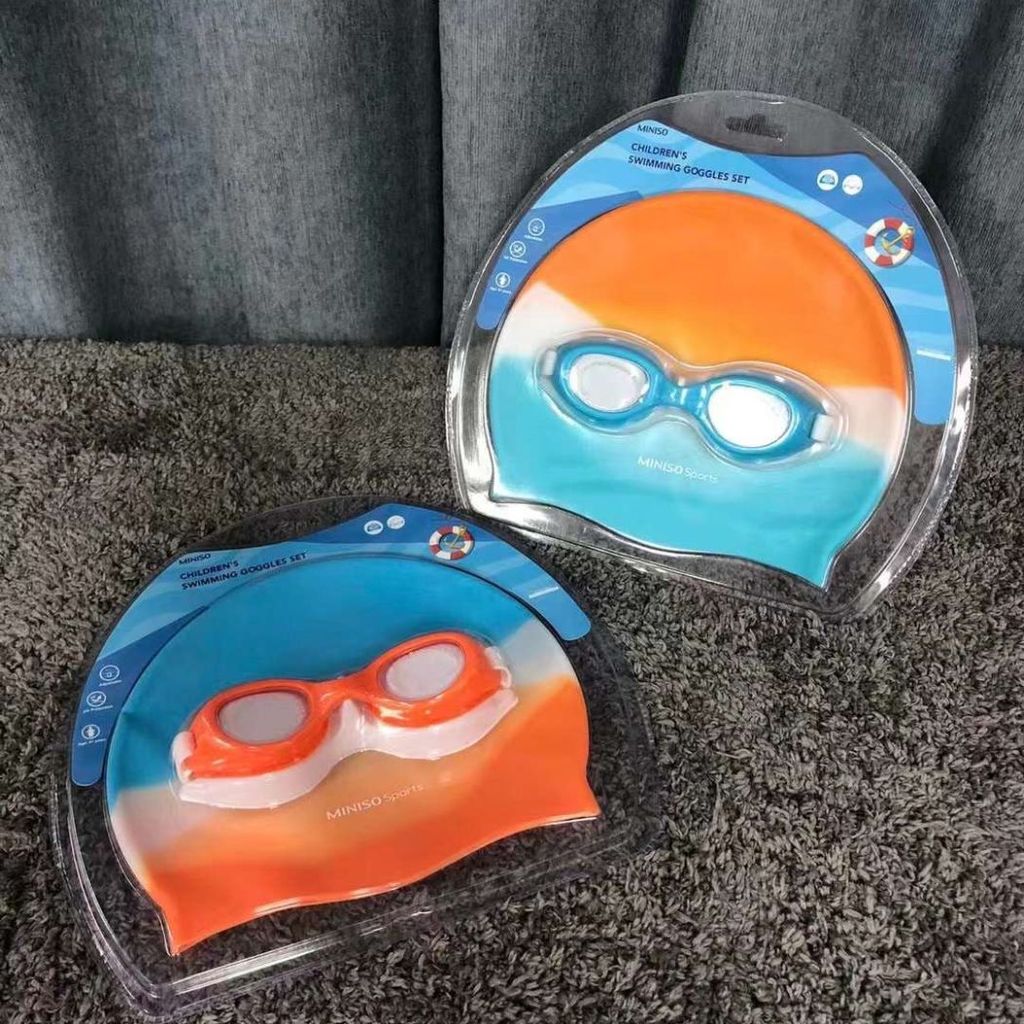 Combo Kính Bơi & Mũ Bơi Trẻ Em MINISO - Kính Bơi Chống Mờ Hiệu Quả Và Thoải Mái Khi Đeo