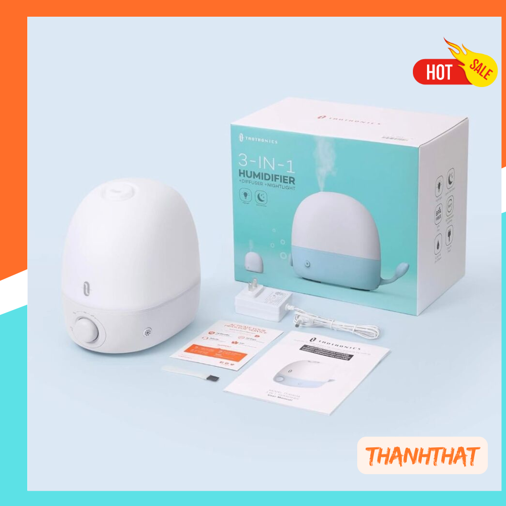 Máy tạo độ ẩm kiêm đèn ngủ TAOTRONICS TT-AH038 3 in 1