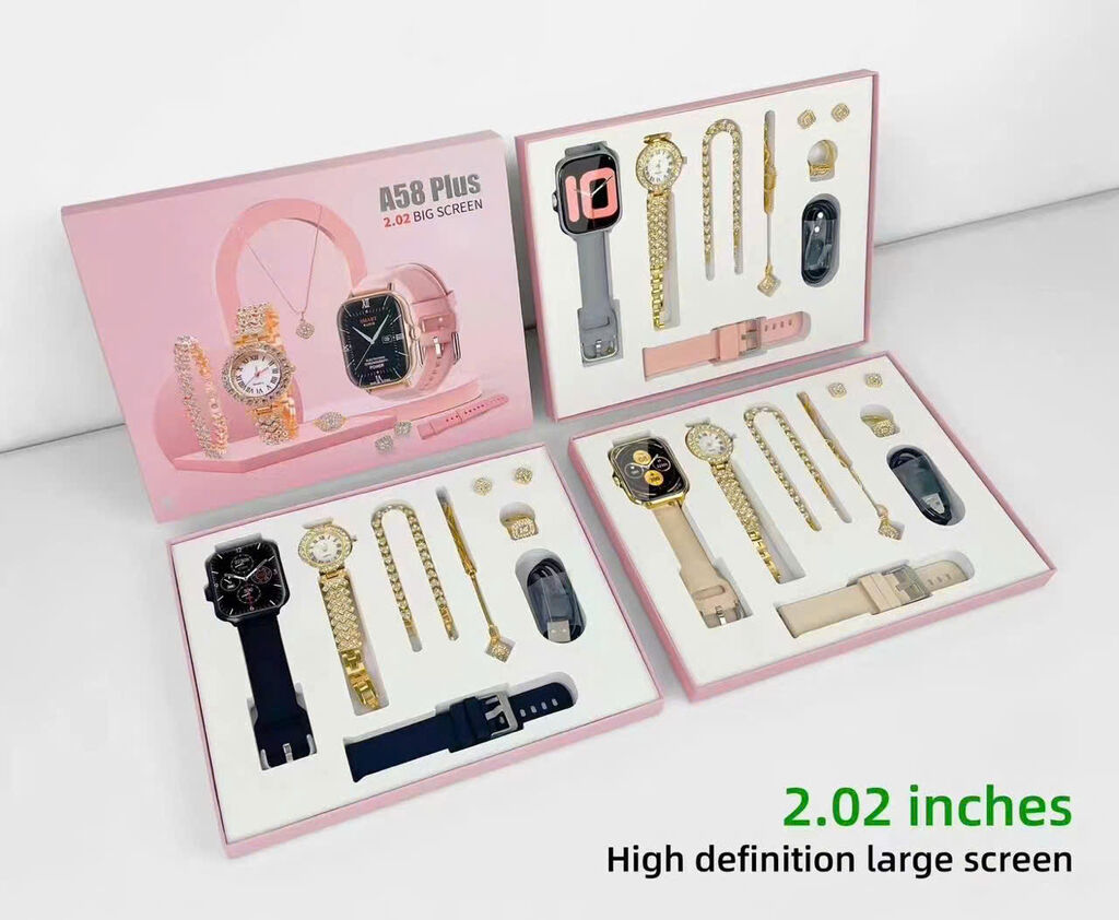 COMBO ĐỒNG HỒ SMARTWATCH A58PLUS 6IN1