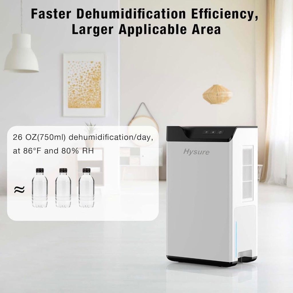Máy hút ẩm bán dẫn thông minh Hysure - có remote, đèn diệt khuẩn