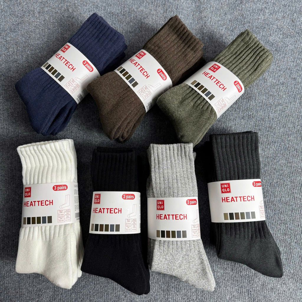SET 10 đôi Tất Uniqlo giữ nhiệt mùa đông (Cổ cao, Cổ lửng, Cổ Ngắn) - HT Uniqlo