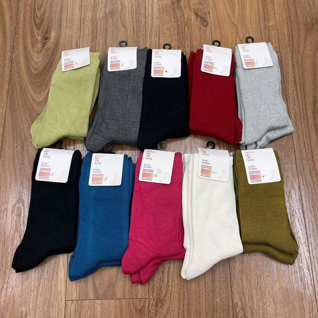 SET 10 đôi Tất Uniqlo màu sắc dành cho NỮ
