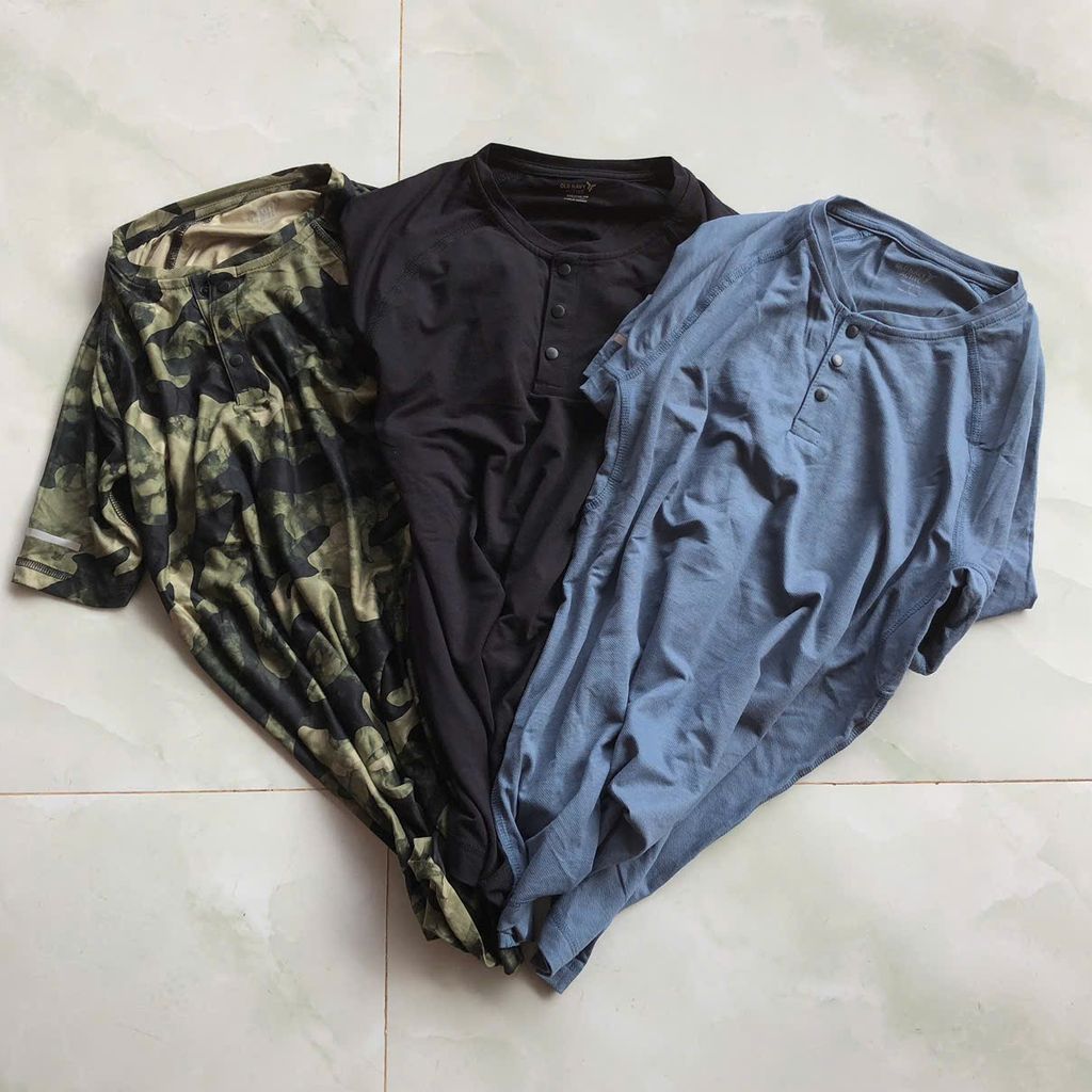 ÁO THUN THỂ THAO HENLEY OLD NAVY ACTIVE BREATHE SIÊU MỀM CHO NAM