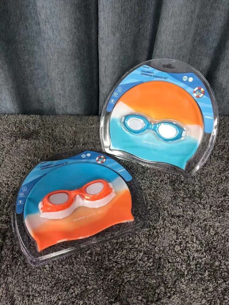 Combo kính bơi & mũ bơi trẻ em MINISO (note trai- gái)