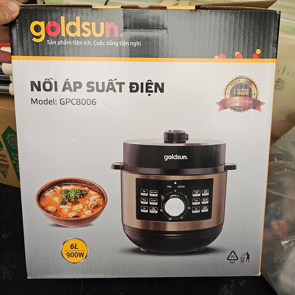 Nồi áp suất điện đa năng GOLDSUN GPC8006 dung tích 6L, công suất 900W