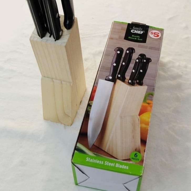 Bộ dao làm bếp 6 Món Family CHEF - kèm đế gỗ