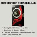 Bao cao su Olo 0.01 Thin Square Black chính hãng (hộp 10c)