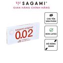 Bao cao su Sagami 0.02 – Hộp 2 chiếc, siêu mỏng cao cấp chỉ 0.02mm cảm giác chân thật, truyền nhiệt 