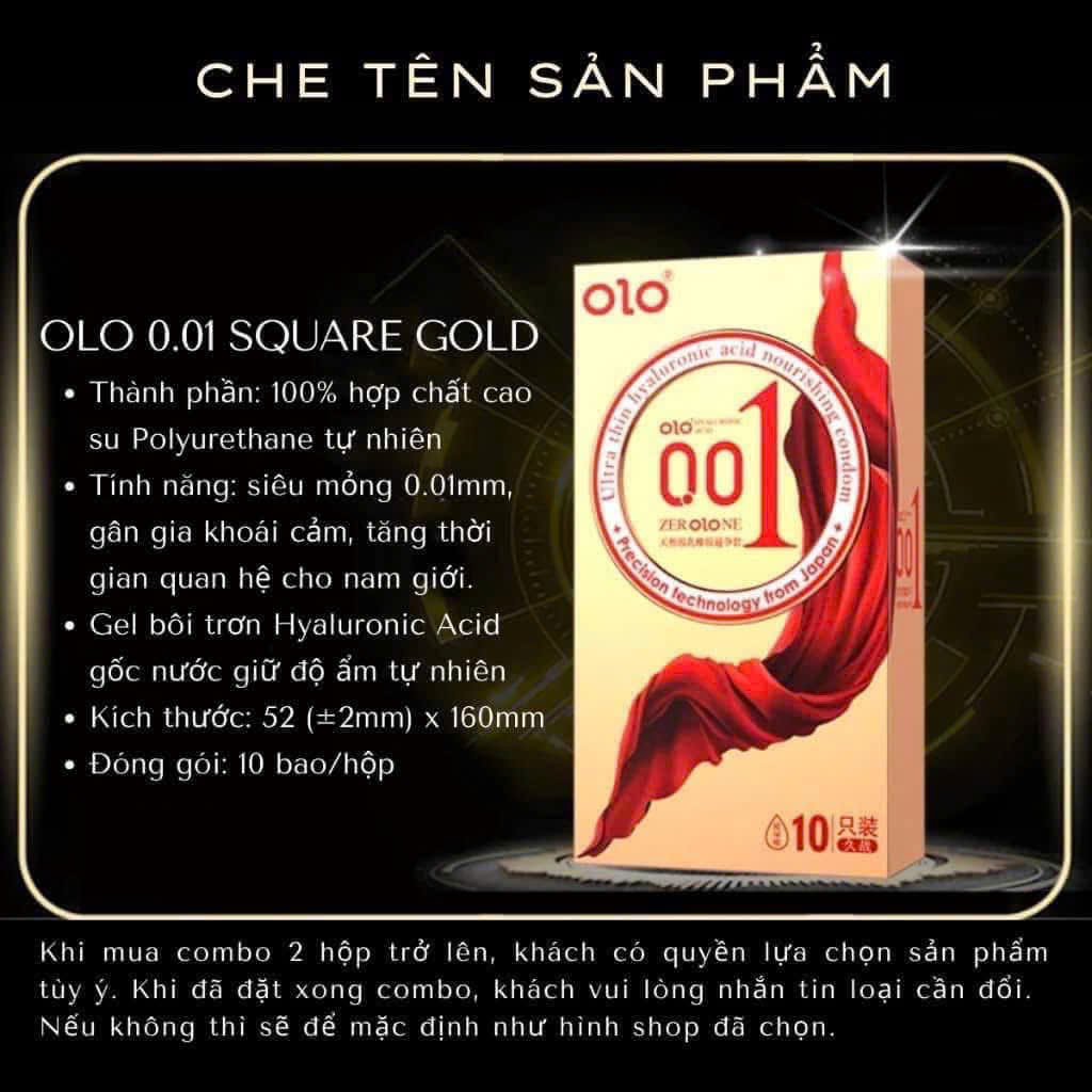 Bao cao su OlO 001 siêu mỏng kéo dài thời gian quan hệ