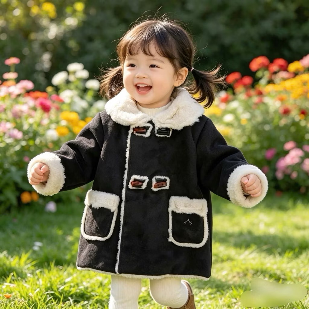 [Kho Mỹ Đình] [11-14kg] C6496. C2858 Áo khoác da lộn lông thỏ Yunerma cho bé sz 18-24 tháng