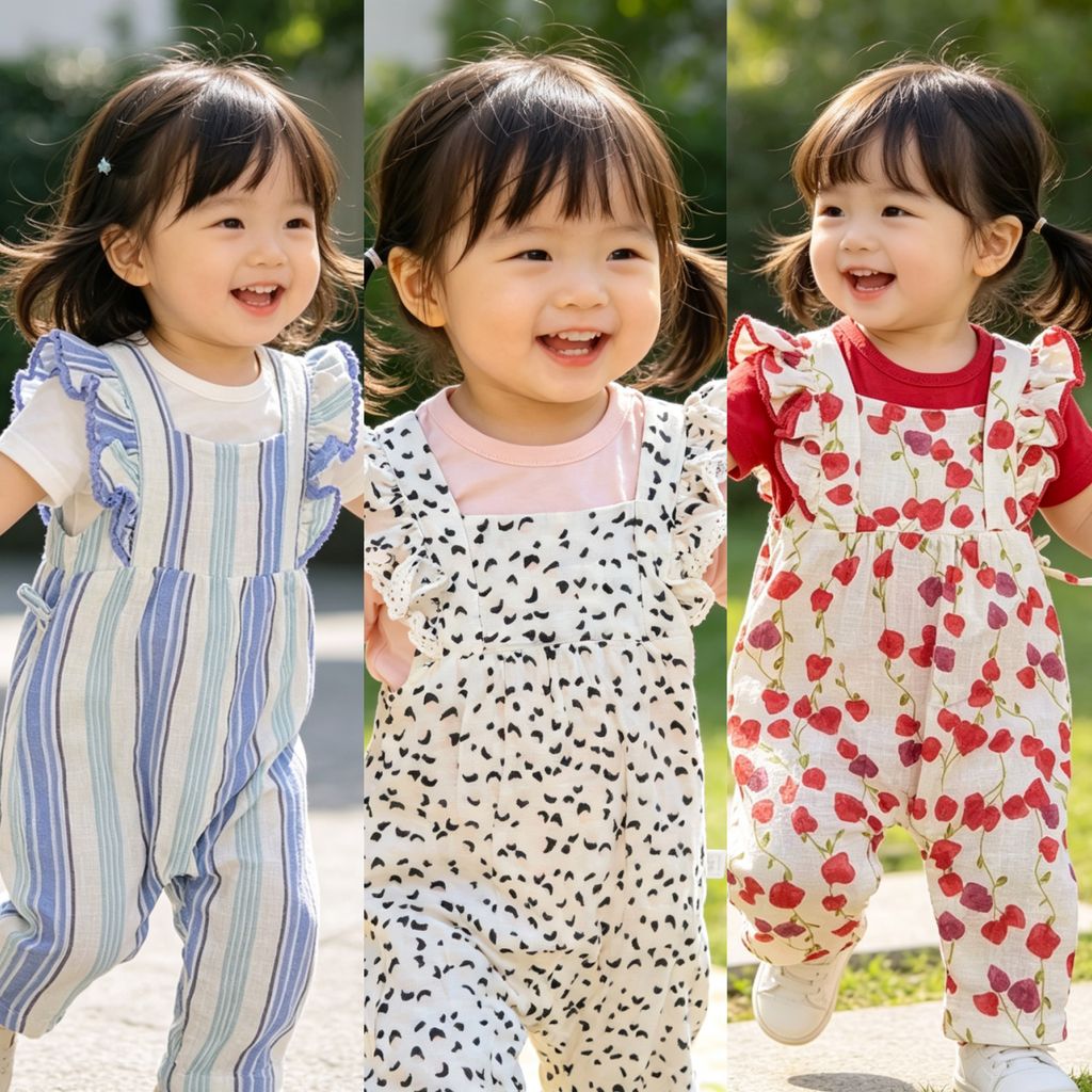[Kho Mỹ Đình] 0/3 - 36m F0838 Set yếm Jessica Simpson